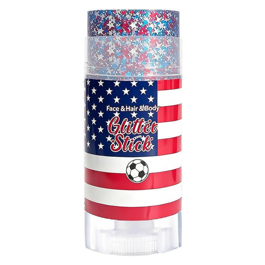 Patriotic Body Glitter Stick, 4th of July Anniversary Accessories, Waterproof Sparkling Face Hair Glitter for Fourth of July Outfit Women Kids, Red Beauty & Personal Care Prndkhn