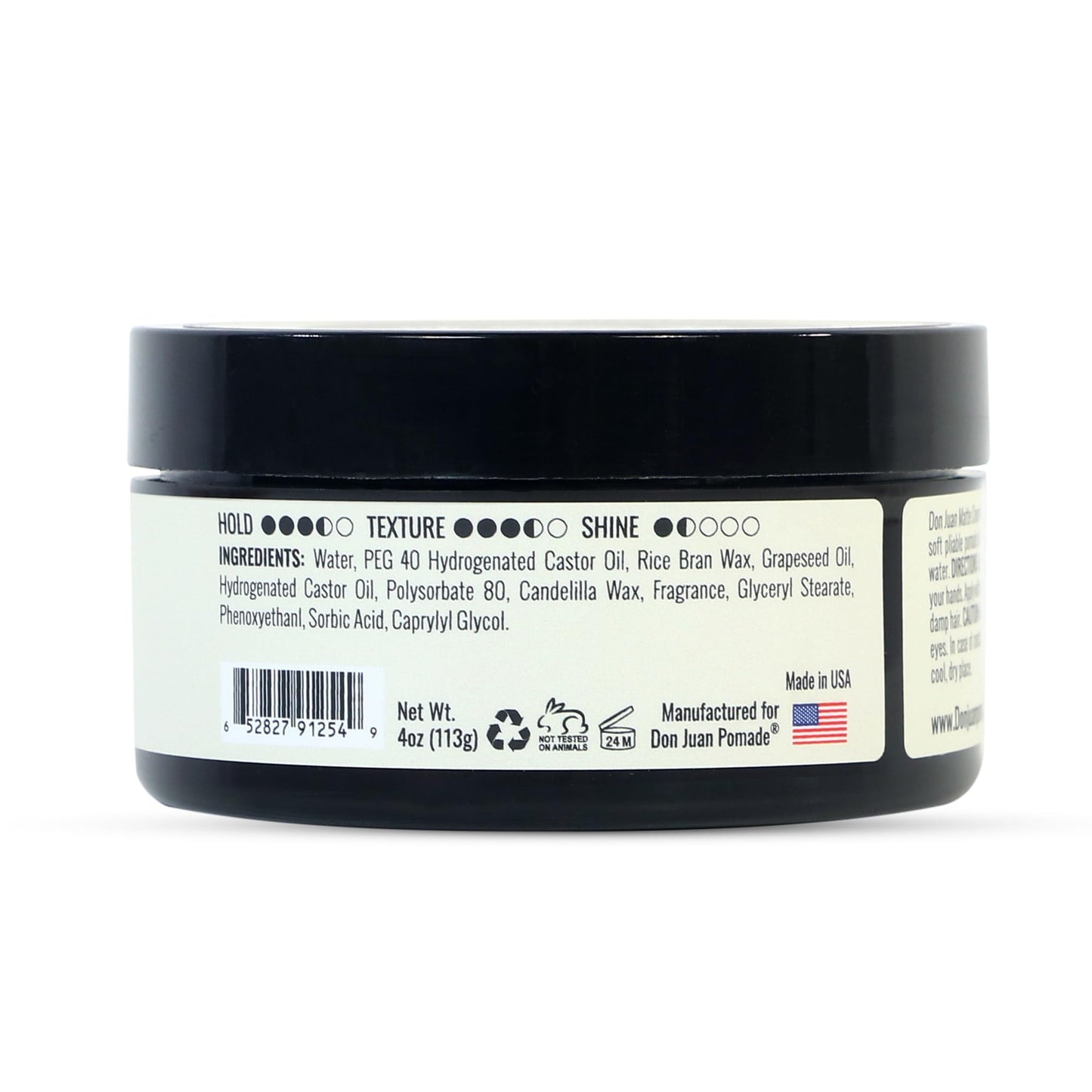 Don Juan Handcrafted Matte Cream Pomade 4oz - Medium Hold - Matte Finish - Water Based - Barbershop Scent Beauty & Personal Care Don Juan