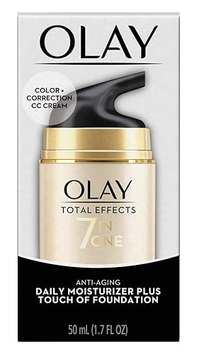 Olay Total Effects 7 in One Anti-Aging Moisturizer + Touch of Foundation Light to Medium 1.7 oz (Pack of 2) Beauty & Personal Care Olay