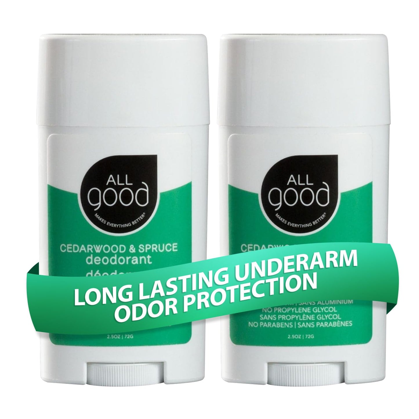 All Good Aluminum Free Deodorant Stick - Natural Deodorant w/Shea Butter & Aloe Vera, Bio-Active Formula, Vegan, Underarm Odor Protection for Men Beauty and Personal Care All Good Makes Everything Better