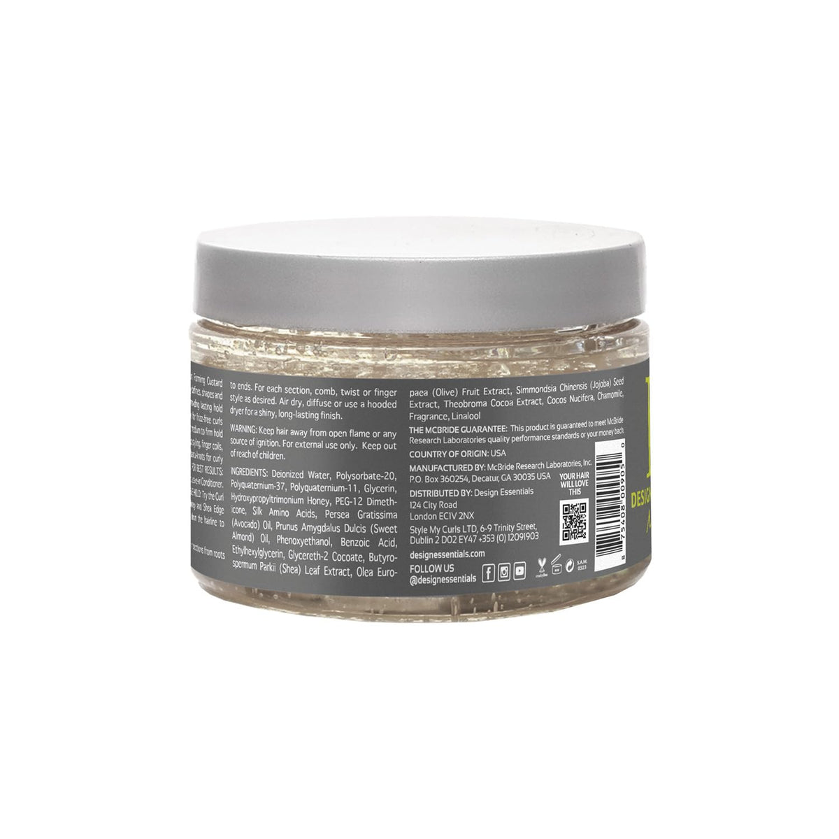 Design Essentials Almond & Avocado Honey Curl Forming Custard, Defines Curls & Fights Frizz, For Curly, Coily, & Kinky Hair 12 oz, Pack of 1 Beauty & Personal Care Design Essentials