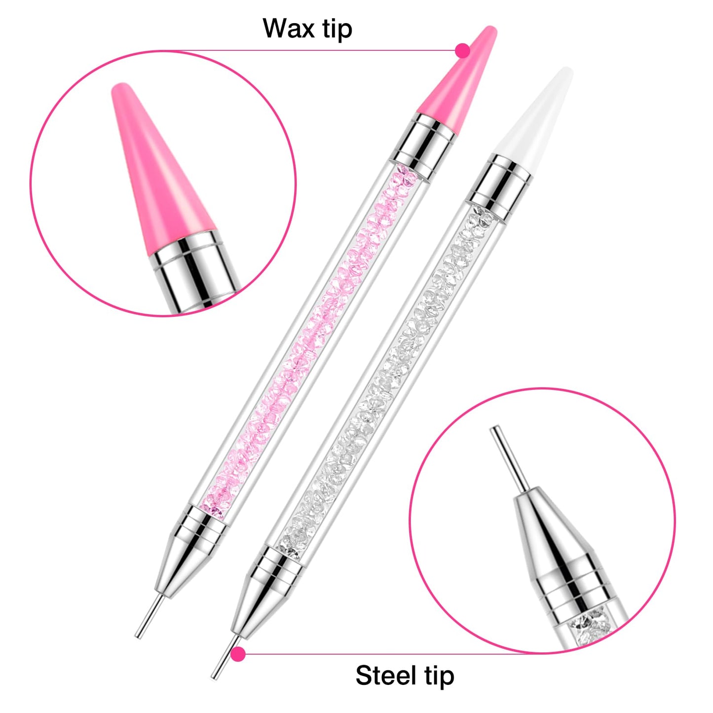 VANALIA Rhinestone Picker Tool, 2 Bedazzling Pen, 6 Extra Wax Tips&Tweezer Beauty and Personal Care VANALIA