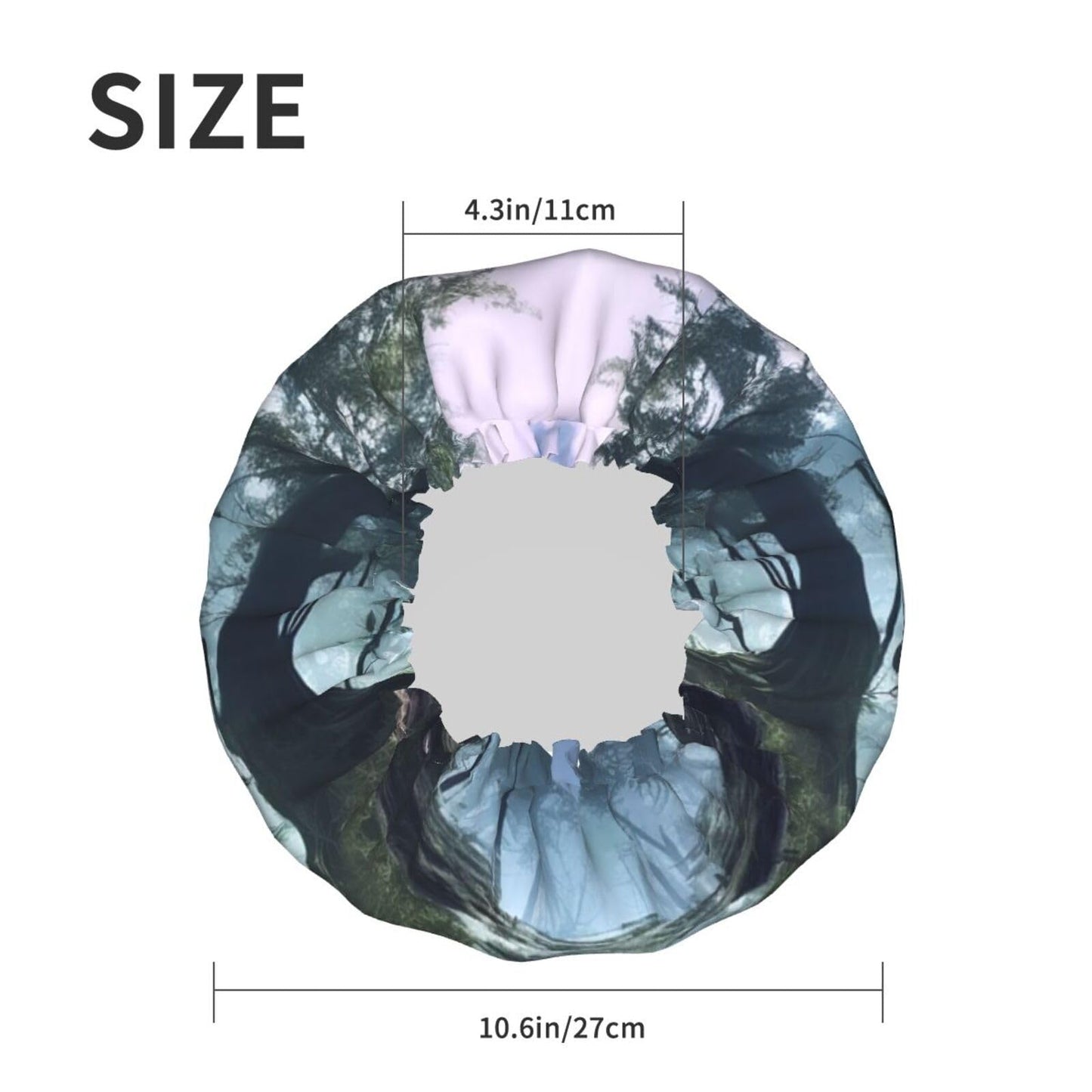 Swamp Landscape Shower Cap for Women Men Large Reusable Shower Bonnet Double-Layer Waterproof Bath Caps Elastic Band Hair Hat for All Hairstyles Beauty and Personal Care BWLHJKE