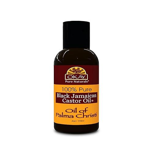 OKAY Pure Naturals Black Jamaican Castor Oil - Castor Oil for Hair Growth, Moisture for Skin, Face, Scalp, Eyelashes, Eyebrows, Hair Oil for Men Beauty & Personal Care OKAY