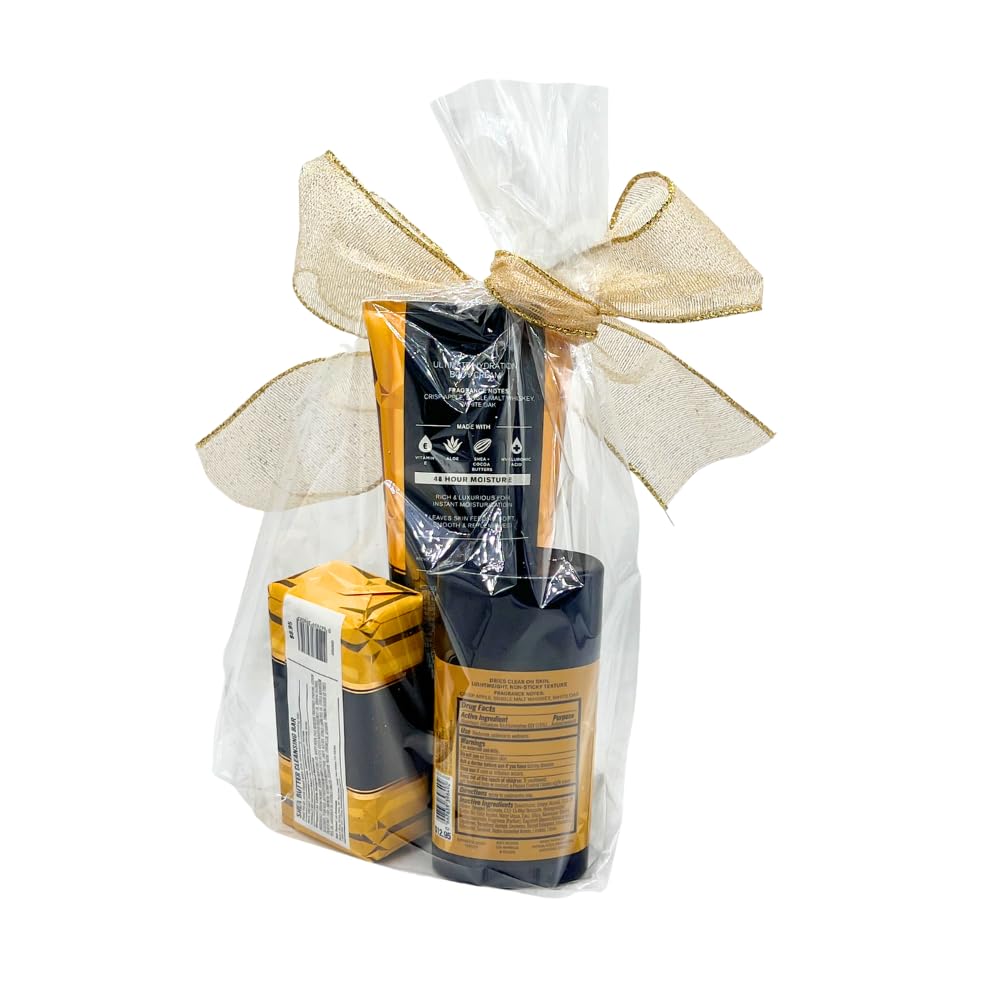 Bath & Body Works WHISKEY RESERVE Men’s Collection Body Cream, Shea Butter Cleansing Bar, and Antiperspirant Deodorant 3pc Gift Set with 30-inch Gold Beauty and Personal Care Bath & Body Works