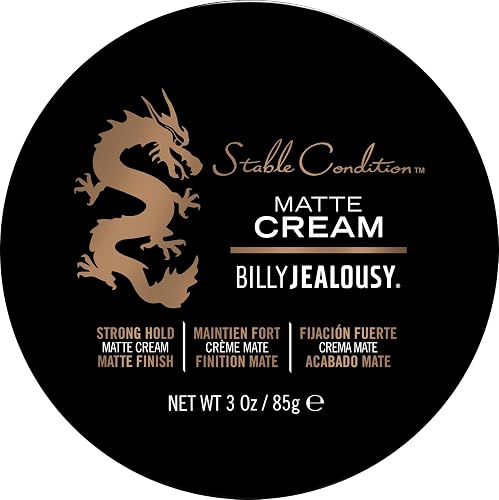 Billy Jealousy Stable Condition Matte Cream for Men with Natural Hold and Matte Finish, Reworkable, Lightweight, Water Based Hair Styling Product Beauty & Personal Care Billy Jealousy
