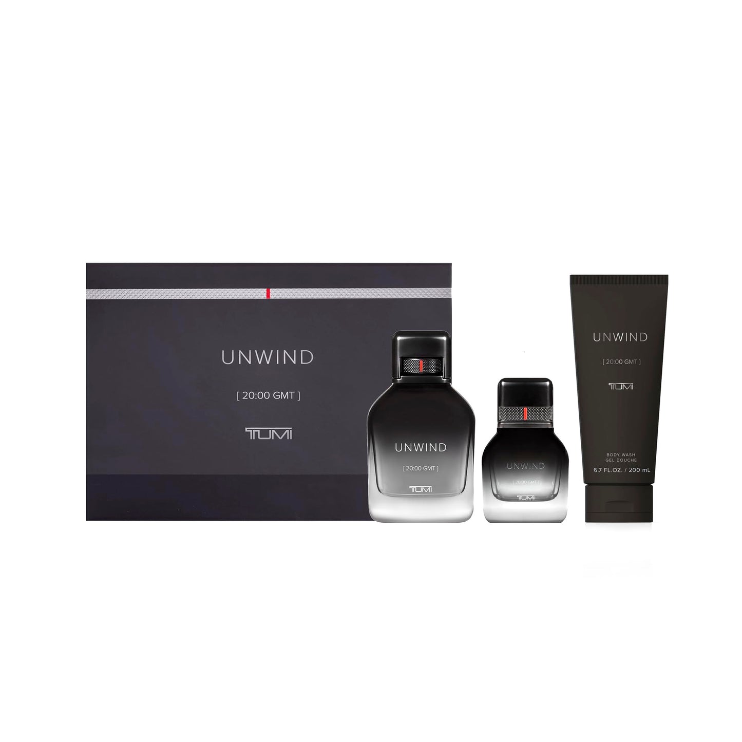 TUMI UNWIND [20:00 GMT] Gift Set - Warm Cologne & Body Wash for Men - 3.4 oz & 1.0 oz Eau de Parfum, 6.7 oz Body Wash Beauty & Personal Care TUMI