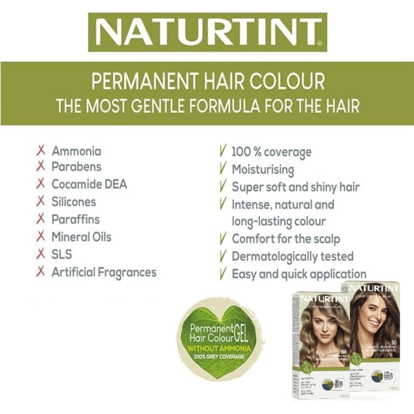 Naturtint Permanent Hair Color 4G Golden Chestnut (Pack of 1), Ammonia Free, Vegan, Cruelty Free, up to 100% Gray Coverage, Long Lasting Results Beauty & Personal Care Naturtint