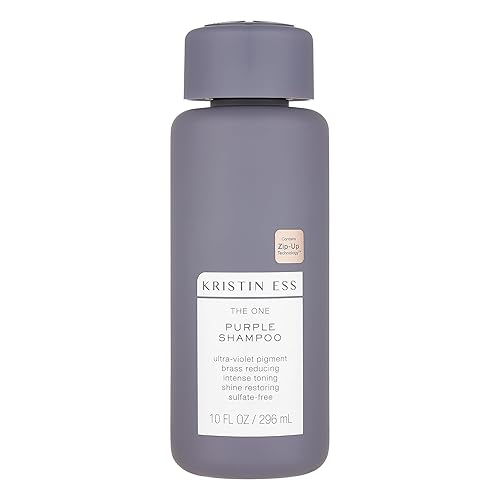 Kristin Ess Hair The One Purple Shampoo for Toning Blonde Hair - Neutralizes Brass + Yellow Tones, Shine Restoring - Sulfate, Silicone and Paraben Beauty & Personal Care Kristin Ess