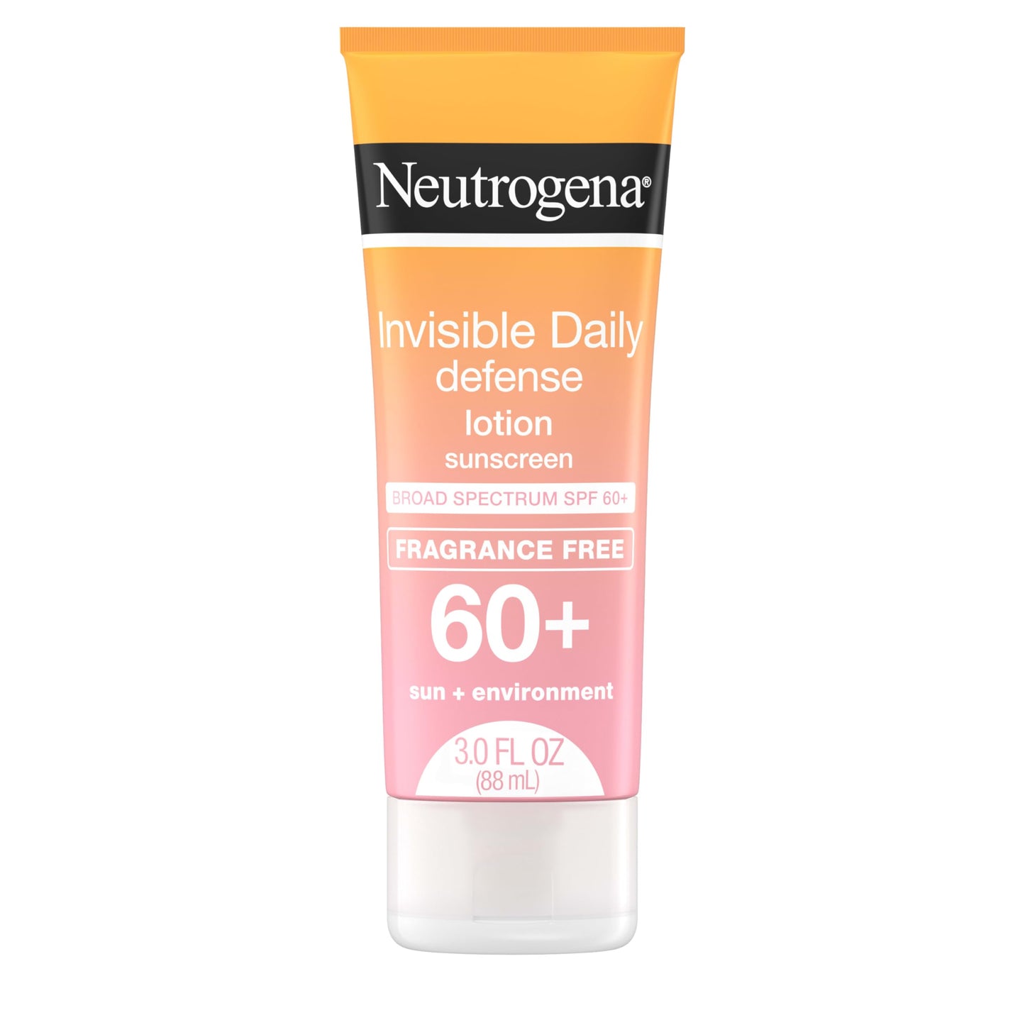 Neutrogena Invisible Daily Defense Fragrance-Free Sunscreen Lotion, Broad Spectrum SPF 60+, Oxybenzone-Free & Water-Resistant, Sun & Environmental Beauty & Personal Care Neutrogena