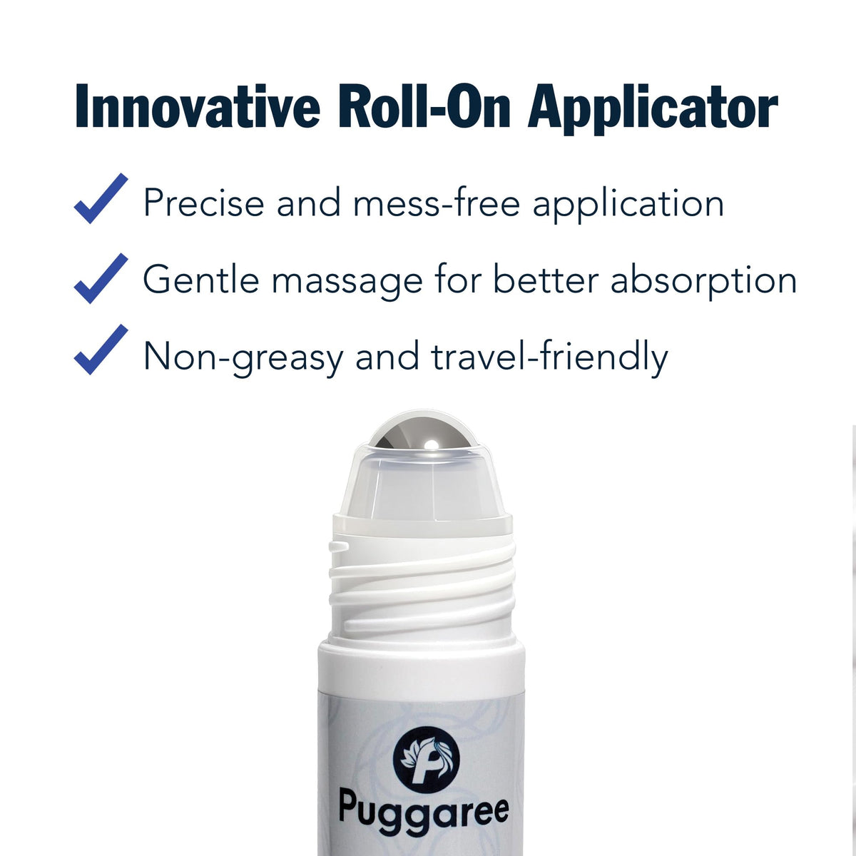 Puggaree Redensyl Hair Growth Serum Roll On - 3% Rosemary, 3% Redensyl, DHT-Blocking Scalp Serum for Thicker, Fuller Hair - For Women & Men (30 ml)