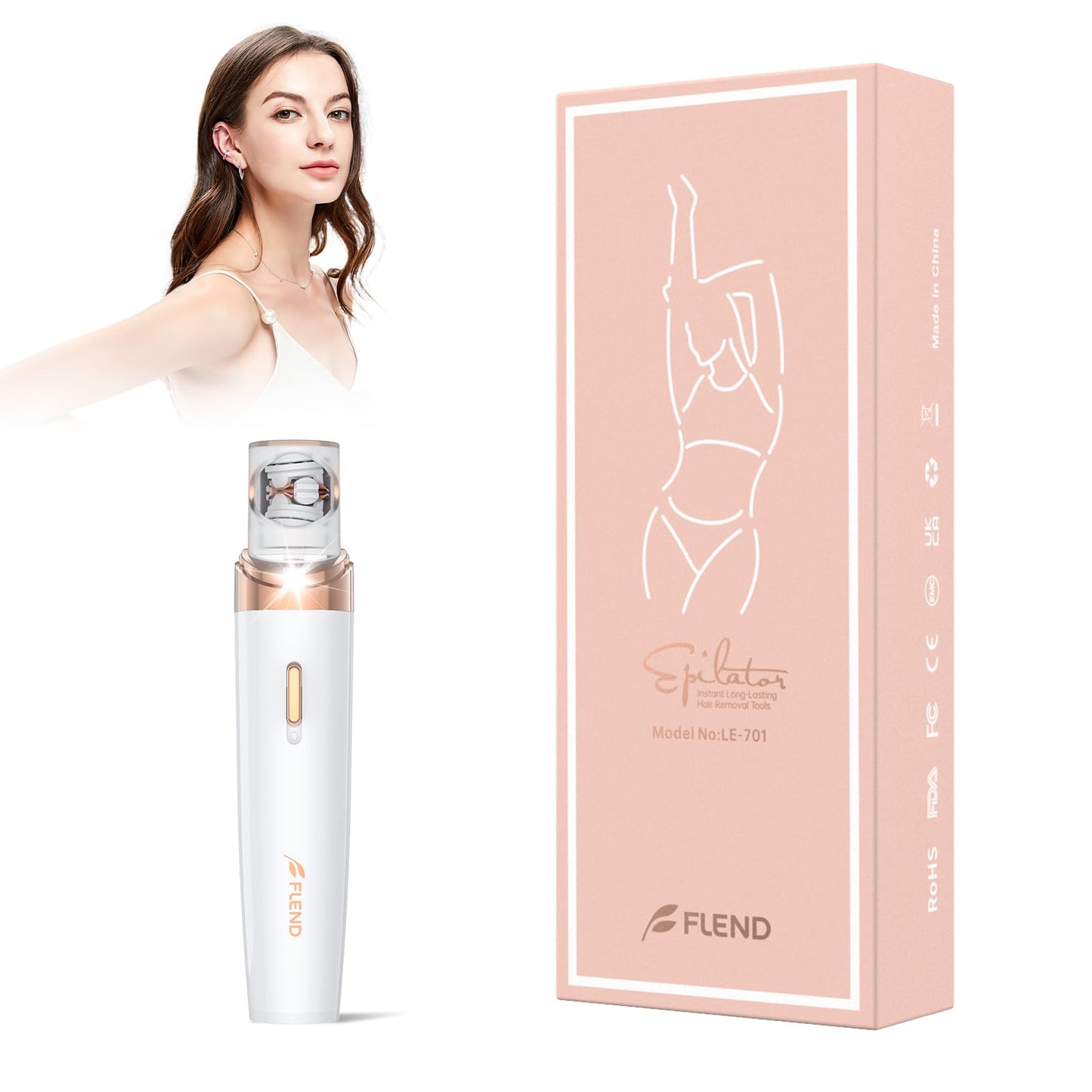 Epilator,2 in 1Epilator for Women Rechargeable,Womens Electric Shaver with LED Light,Hair Removal,Hair Removal for Women Legs/Face/Bikini/Arms,Smooth Beauty and Personal Care Bubbacare