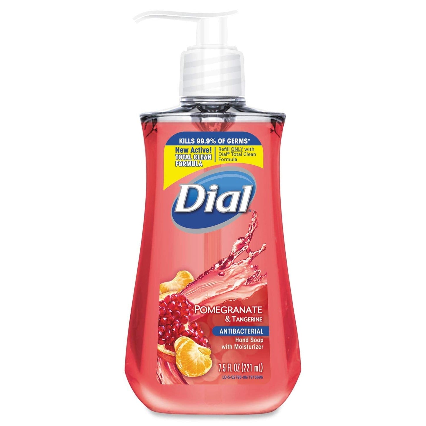 Antimicrobial Liquid Soap, 7 1/2 oz Pump Bottle, Pomegranate & Tangerine, 12/CT Beauty & Personal Care Dial