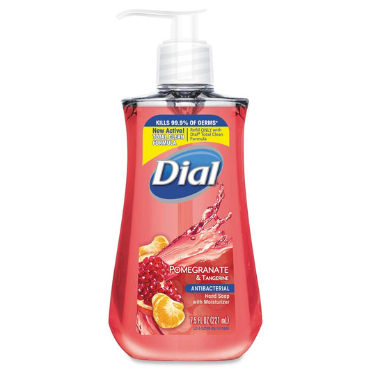 Antimicrobial Liquid Soap, 7 1/2 oz Pump Bottle, Pomegranate & Tangerine, 12/CT Beauty & Personal Care Dial
