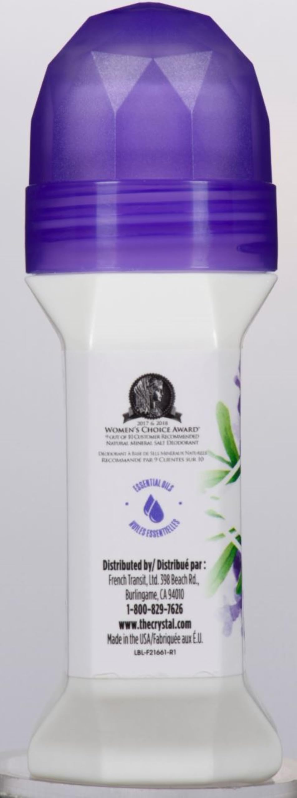Crystal Mineral Deodorant Roll-On, Lavender & White Tea 2.25 oz (Pack of 12) Beauty and Personal Care Crystal Essence