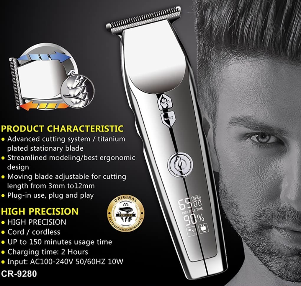 GLESVOWIO Hair Clippers Men's Professional Face Body Trimmer Barber Beard Clipper Electric Cutter Machine Powerful 3 Speed Beauty and Personal Care GLESVOWIO