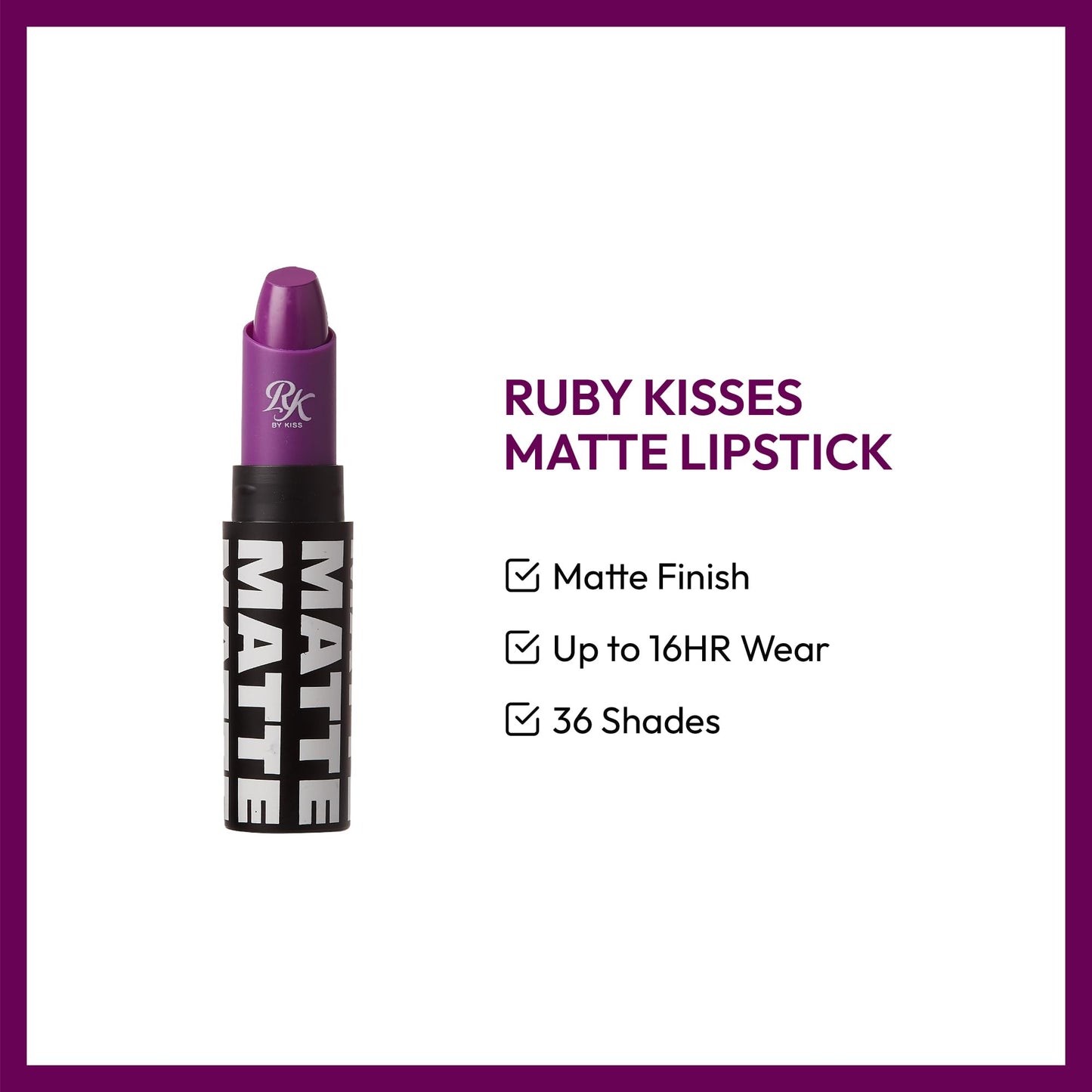 Ruby Kisses Ultra Matte Super Rich Lipstick 3.5g/0.12oz (RMLS35 SWEET THRILL) Beauty & Personal Care Ruby Kisses