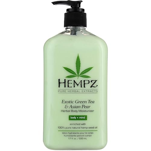 Hempz Body Moisturizer Green Tea and Asian Pear 17 Ounce Pump (500ml) (Pack of 2) Beauty & Personal Care Hempz