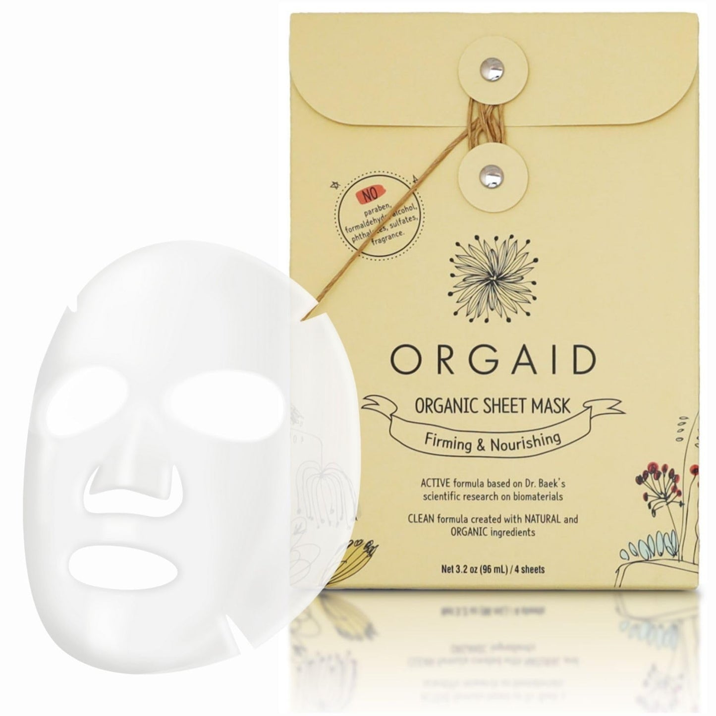 ORGAID Organic Sheet Mask | Made in USA (pack of 4) (Firming & Nourishing) Beauty & Personal Care ORGAID
