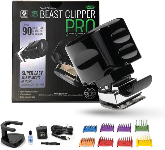 Skull Shaver Beast Clipper Pro - Home Haircut & Grooming Kit - Durable Steel Blades - Cordless Operation - Adjustable Combs - Designed for Men & Women Beauty and Personal Care Skull Shaver