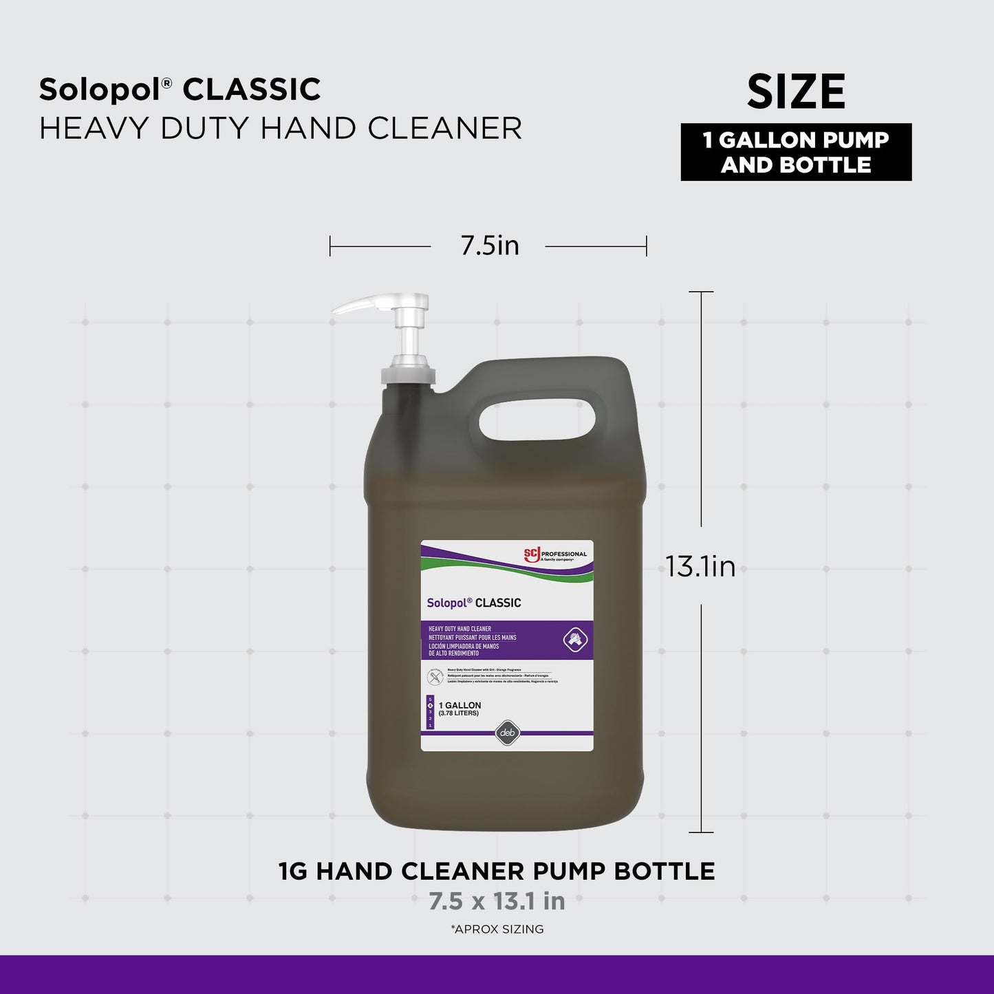 SC Johnson Professional Solopol Classic, Solvent-free Heavy Duty Hand Cleaner, 1 Gallon Pump Bottle, for Professional Use Only Beauty & Personal Care SC Johnson Professional