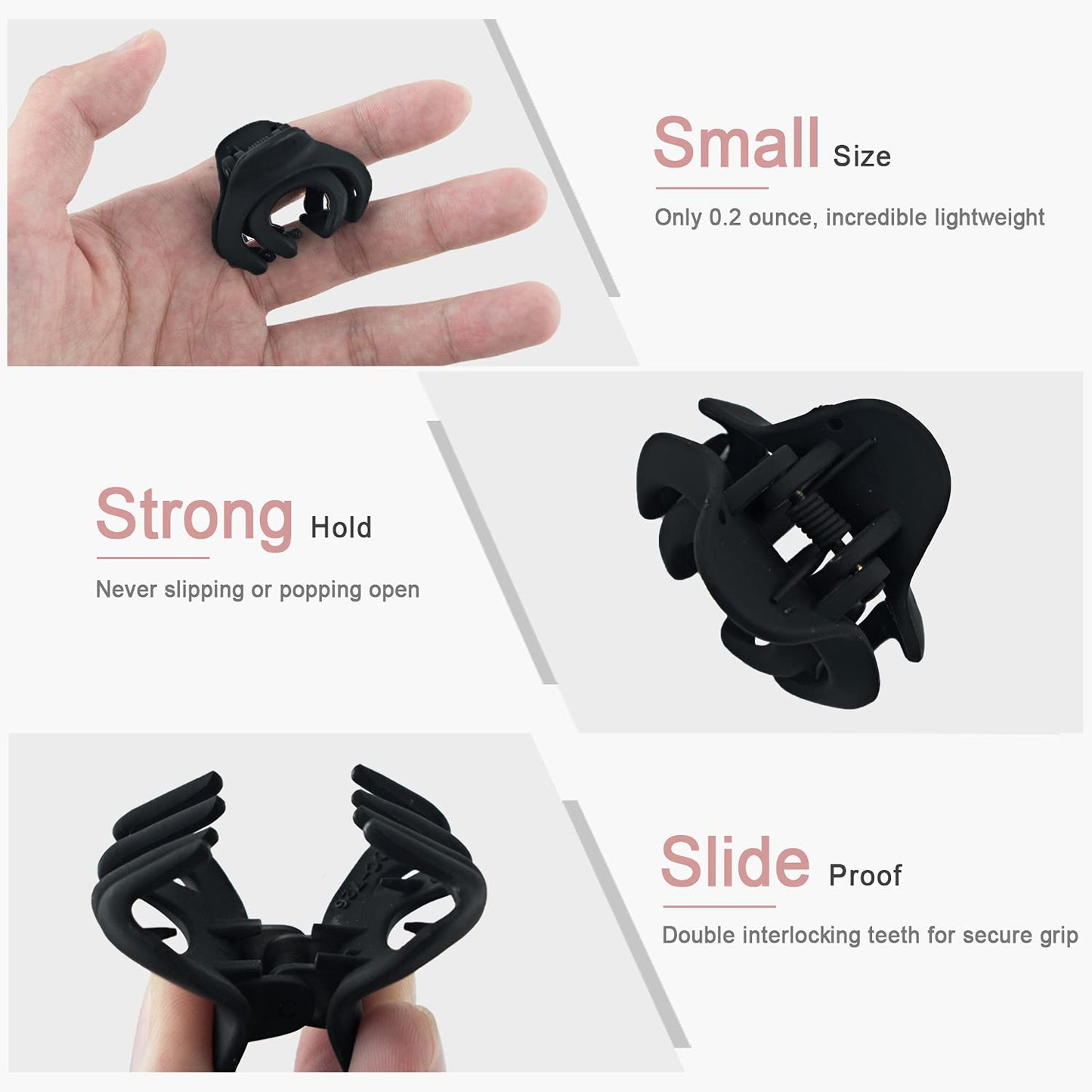 MAORULU Hair Clip, Tiny Octopus Hair Clip for Thin/Medium Thick Hair Women Girls Kids, 1.5 Inch Mini Hair Jaw Clips Matte, 10 Pack with Gift Box Beauty & Personal Care MAORULU