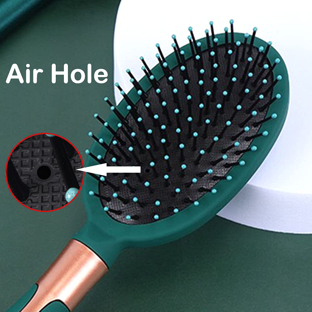 RN BEAUTY Detangling Brush Anti-Static Massage Hair Brushes Paddle Hairbrush With Cushion Base Nylon Bristle Pins Blow Drying Detangler Comb for Wet Beauty & Personal Care RN BEAUTY