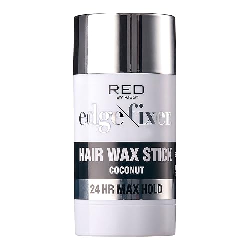 Red by Kiss Hair Wax Stick 24HR Max Hold Edge Fixer Edge Control Pomade Non-Sticky, Non-Oily Flake Free Hair Styling Wax (Coconut) Beauty & Personal Care Red by Kiss