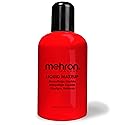 Mehron Makeup Liquid Makeup | Face Paint and Body Paint Perfect for Halloween, Cosplay I Air Brush Compatible 4.5 oz (133 ml) (Red) Beauty & Personal Care Mehron