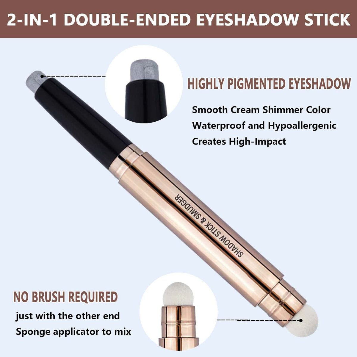Daeuwiutr Gray Silver Smokey Eyeshadow Stick Cream Shimmer Smooth Glitter Eye Shadow Pencil Hypoallerge Waterproof Long Lasting Eyeshadow Pen Beauty & Personal Care Daeuwiutr