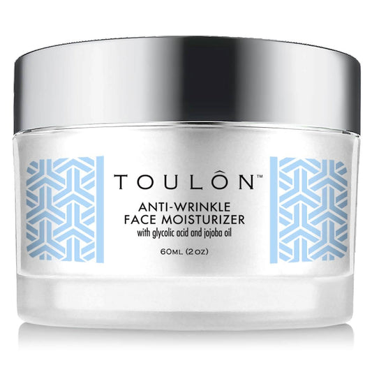 Glycolic Acid Cream 10% Face Moisturizer. Best Alpha Hydroxy Acid Products; Exfoliating, Anti-Aging Cream with AHA for All Skin Types; Natural Beauty & Personal Care TOULON