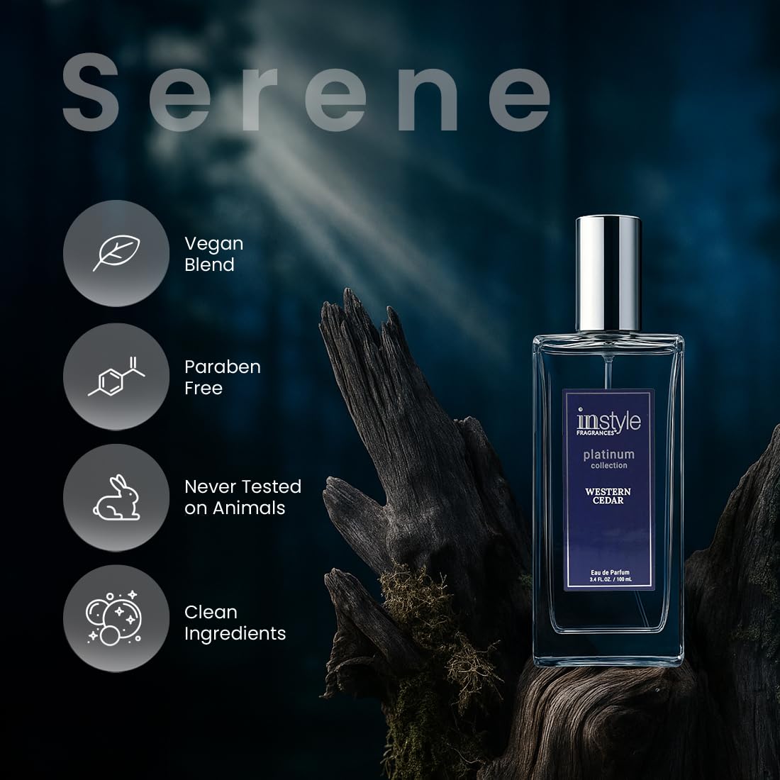 Instyle Fragrances Platinum Collection Western Cedar, Inspired by L.e Labo’s Sa.ntal 33, Premium Unisex Eau de Parfum, CLEAN, Vegan, Paraben-Free Beauty & Personal Care Instyle Fragrances