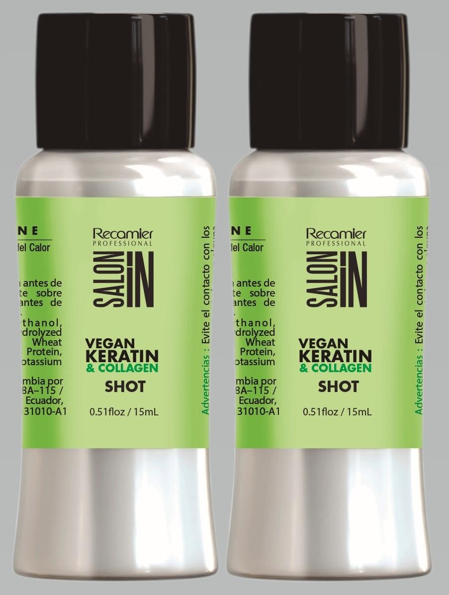 RECAMIER Dyed Hair Shampoo Conditioner 10.1 oz Set UV Protectant + 2 Nano keratin Shots Beauty & Personal Care RECAMIER PROFESSIONAL SALON IN