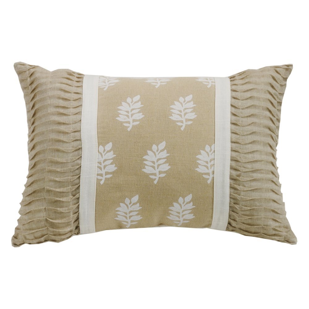 HiEnd Accents Newport Decorative Throw Pillow 16x24 inch, White Cream Pillow, Chic Casual Accent Pillow for Bed, Couch, Sofa Beauty and Personal Care H HIEND ACCENTS
