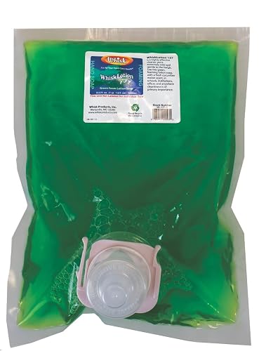 Whisk Lotion 137 Green Foam Hand Soap, Cucumber Melon Scent, 1000ml Clean Shot Bags, 4-Pack Beauty & Personal Care Whisk Products