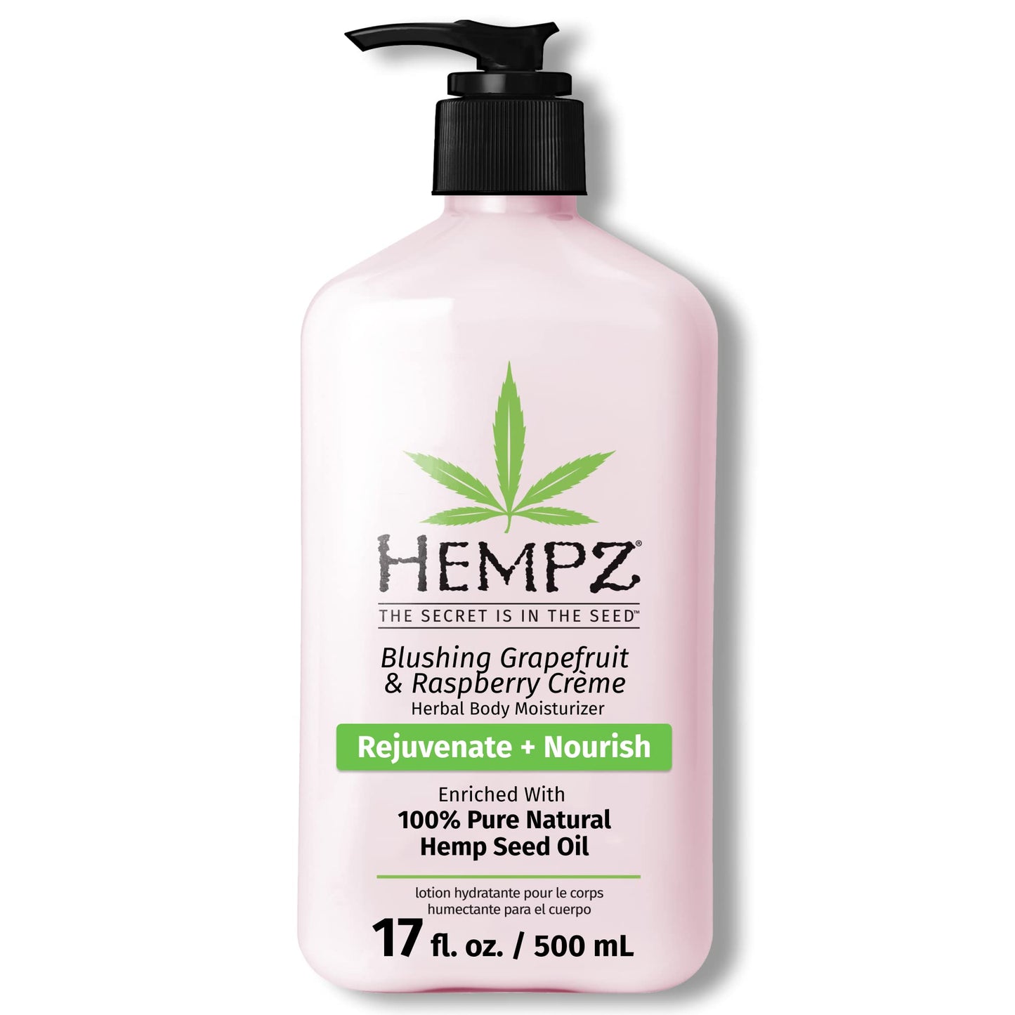 HEMPZ Body Lotion - Grapefruit & Raspberry Crème Daily Moisturizing Cream, Shea Butter Body Moisturizer - Skin Care Products, Hemp Seed Oil - Large Beauty & Personal Care Hempz