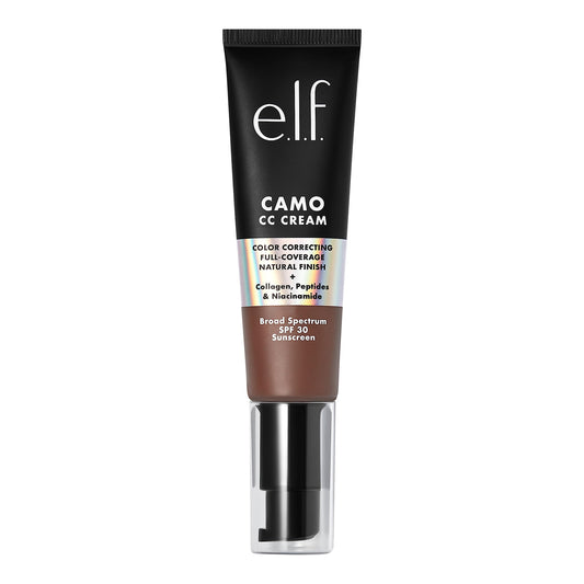 e.l.f. Camo CC Cream, SPF 30 Color-Correcting Medium-To-Full Coverage Face Foundation, Delivers An Airbrushed Finish, Vegan , Rich 620 W Beauty & Personal Care e.l.f.