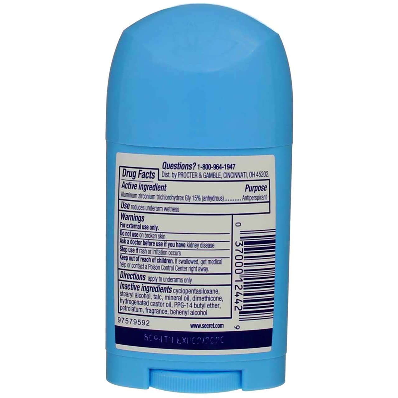 Secret Sld Ws Pwdr Frsh Size 1.7z Secret Powder Fresh Solid Antiperspirant Deodorant 1.7z Beauty and Personal Care Procter & Gamble