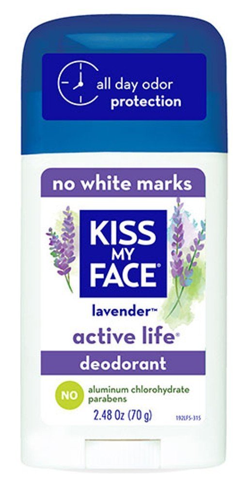 Kiss My Face Deodorant Stick Active Lavender 2.48 Ounce (73ml) (3 Pack) Beauty and Personal Care Kiss My Face