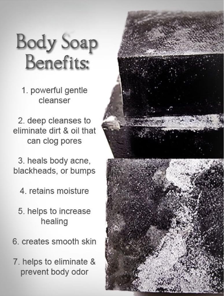 PureBellissimo Activated Charcoal Soap Bar - For Acne, Oily Skin, Skin Detox, Blackheads, Brightening Face, Body, Men Women Teens with Oily Skin, 4 Beauty & Personal Care PureBellissimo