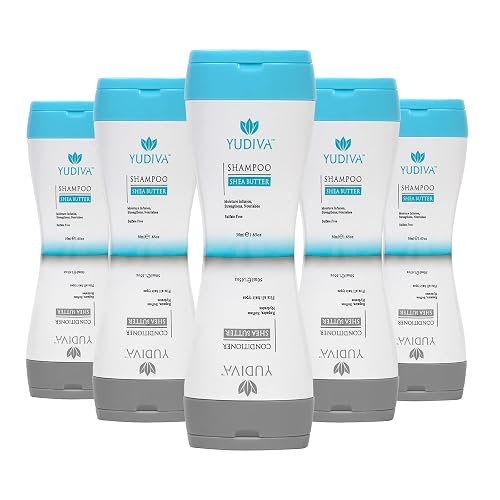 Yudiva Dual Chamber Shampoo and Conditioner Set with Shea Butter - 3.3 Fl Oz Travel Shampoo and Conditioner Duo - Moisturizing Haircare Set - Airline Beauty & Personal Care YUDIVA