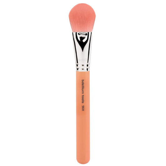 Bdellium Tools Professional Makeup Brush - Pink Bambu Series 968 BDHD Phase II Small Foundation/Contour - With Soft Synthetic Fibers, For Versatile