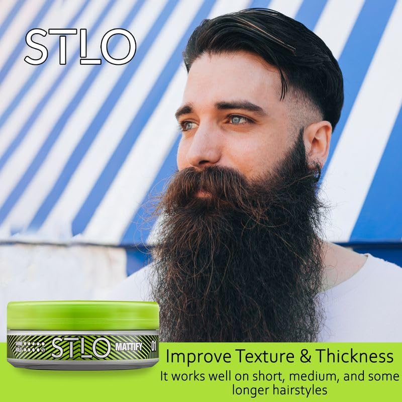 STLO Mattify Natural Finish Matte Paste - Medium to Strong Hold with No Shine - Styling Paste for Men Beauty & Personal Care STLO