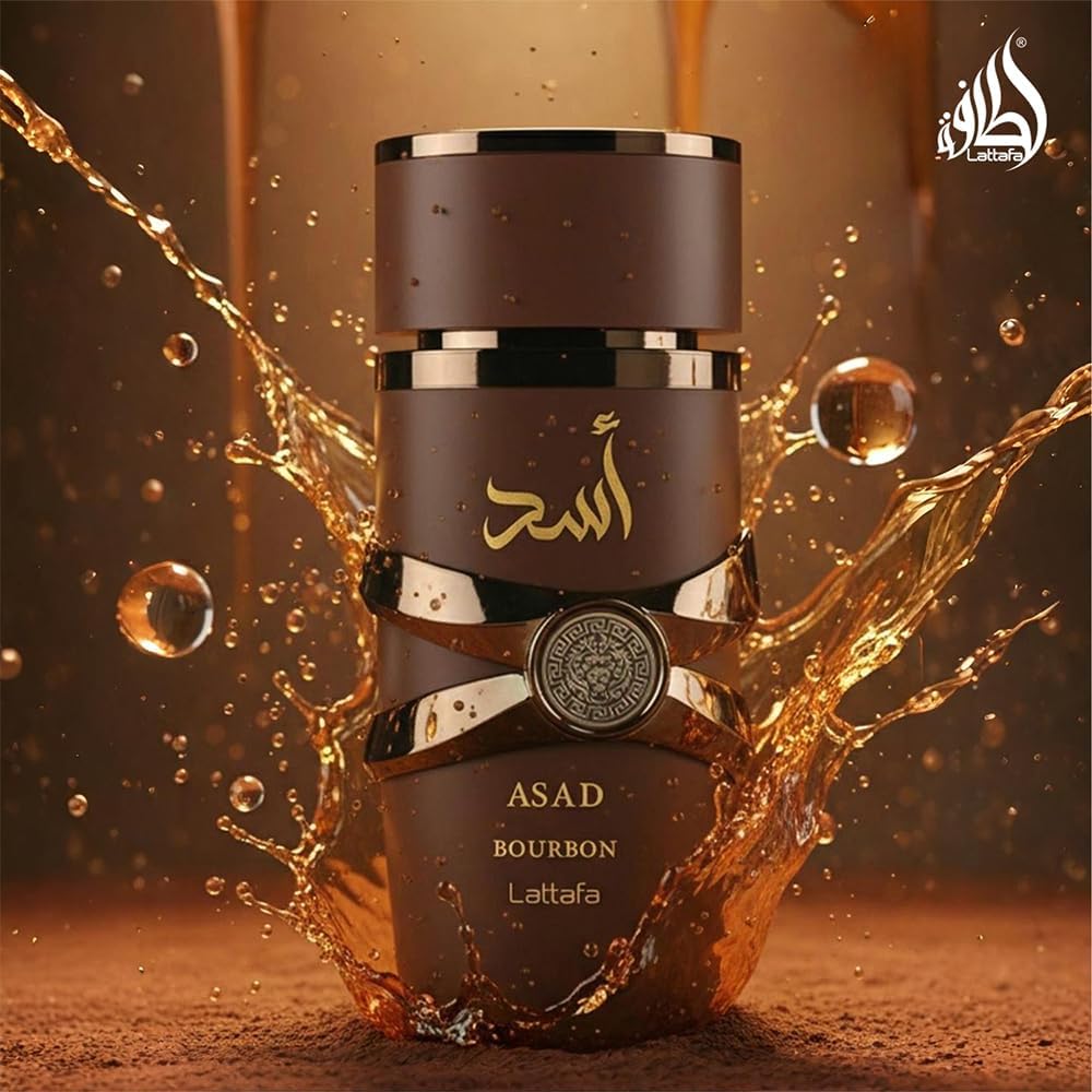 Lattafa Asad Bourbon for Unisex Eau de Parfum Spray, 3.4 Ounce / 100 ml Beauty and Personal Care Lattafa