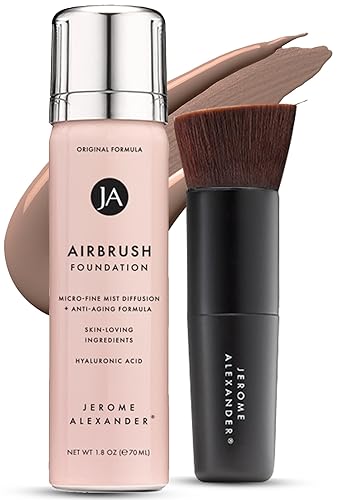 Jerome Alexander MagicMinerals AirBrush Foundation - 2 Piece Set with Airbrush Foundation and Kabuki Brush - Spray Makeup with Anti-aging Ingredients Beauty & Personal Care Jerome Alexander