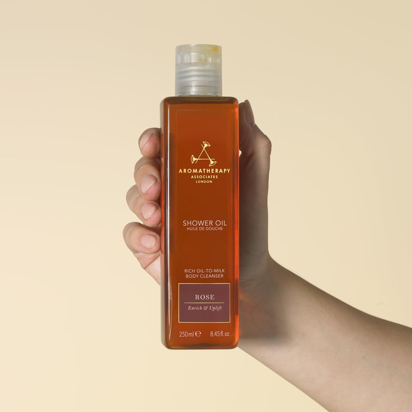 Aromatherapy Associates Rose Shower Oil. Soothing Blend of Rose, Geranium and Palmarosa Essential Oils to Cleanse, Nourish and Moisturize (8.45 fl oz) Beauty & Personal Care Aromatherapy Associates