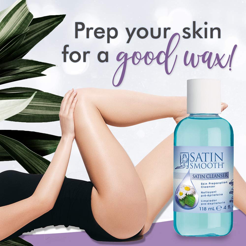 SATIN SMOOTH Satin Cleanser Skin Preparation Cleanser 4 oz x 2 packs Beauty and Personal Care SATIN SMOOTH
