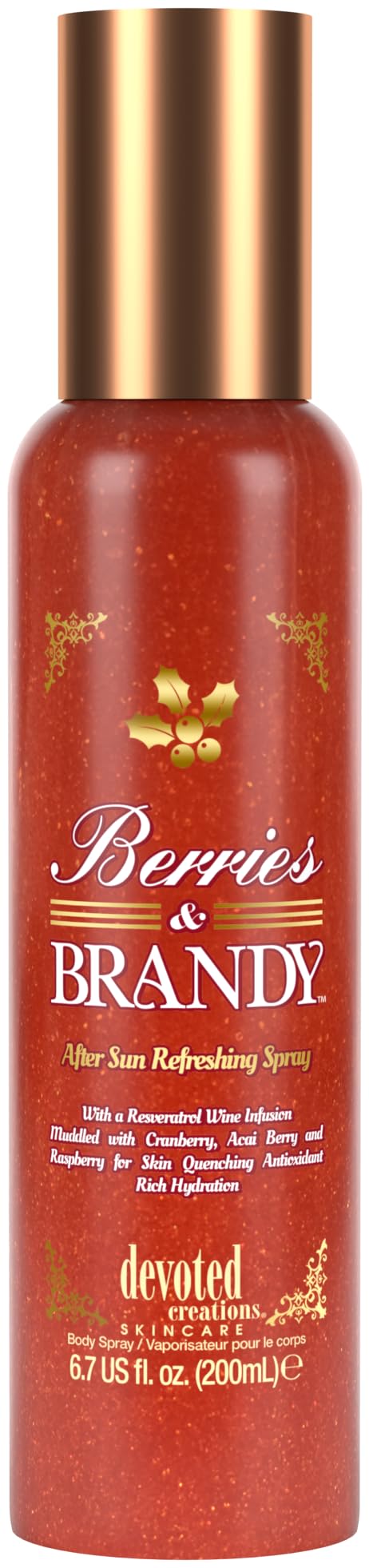 Devoted Creations Berries & Brandy After Sun Refreshing Spray | Color Extending - Skin Refreshing - Body Energizing Rich Hydrating After Sun Beauty & Personal Care Devoted Creations