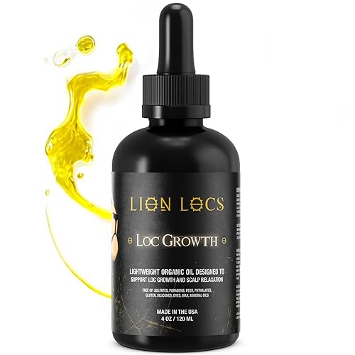 Lion Hair Growth Oil and Scalp Relaxer | Light Styling for Dreadlocks, Braidlocks, Braids, Faux Locs, Crochet Locs, Boho Locs, or Sisterlocks (4oz) Beauty & Personal Care Beard Gains