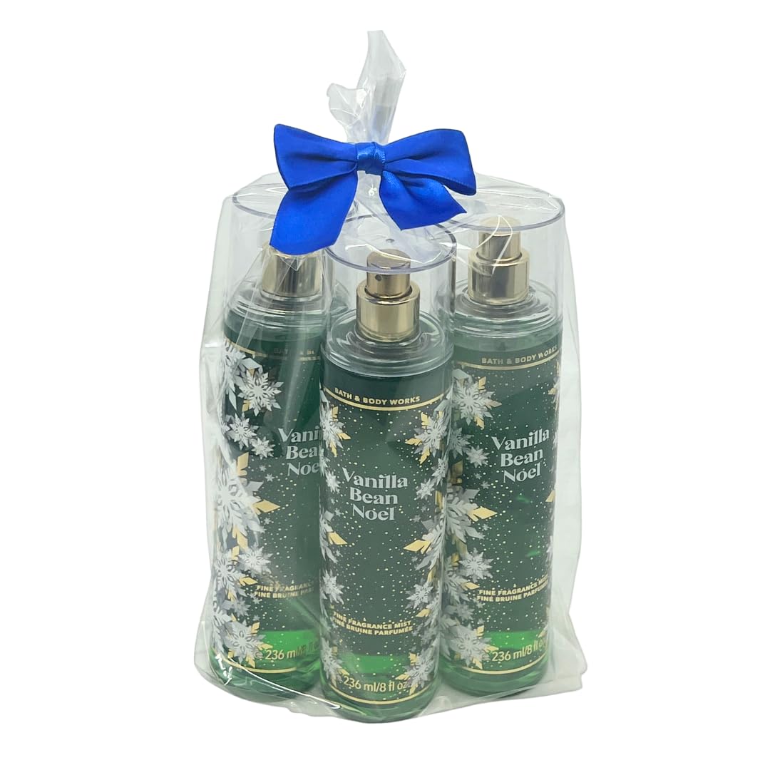Bath & Body Works Vanilla Bean Noel Fine Fragrance Mist Gift Pack for Holiday - Lot of 3 Beauty & Personal Care Bath & Body Works